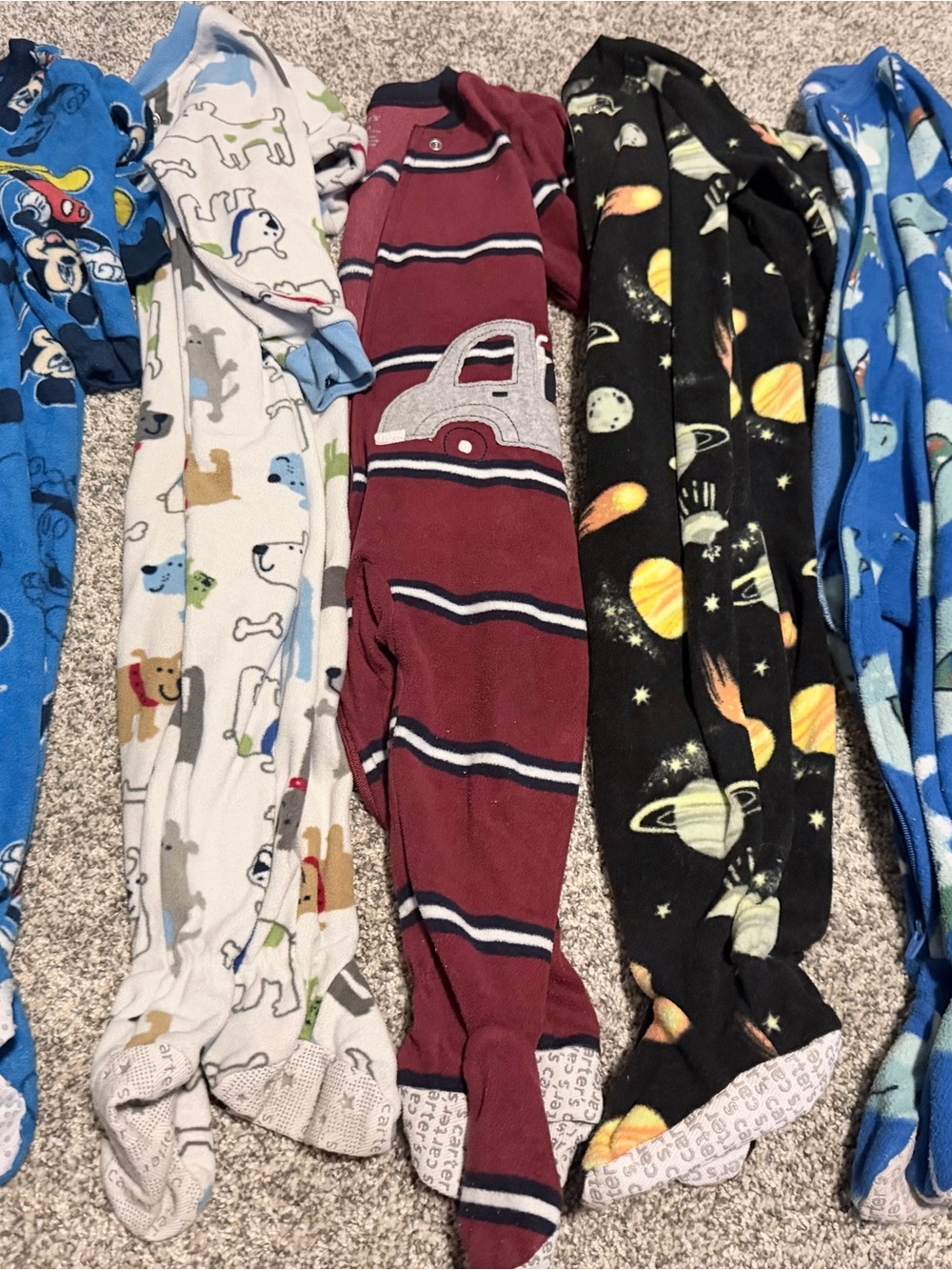 18 months fleece footed pajamas